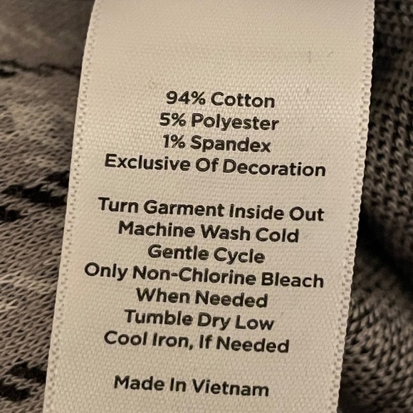 Talbots Black and Gray Houndstooth Plaid Top with SP - Picture 6 of 6